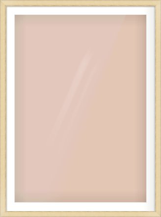 Gold Flat Frame for 841 × 1189mm artwork, with Smooth White Single Mount