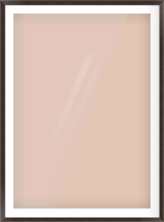 Brown Bevel Frame for 841 × 1189mm artwork, with Smooth White Single Mount