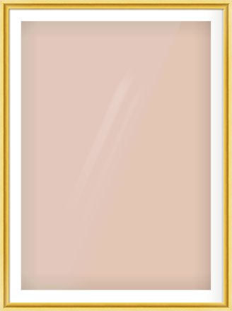 Gold Cushion Frame for 841 × 1189mm artwork, with Smooth White Single Mount