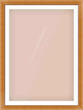 Distressed Pine Reverse Frame for 841 × 1189mm artwork, with Smooth White Single Mount