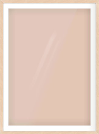 Light Oak Veneer Flat Frame for 841 × 1189mm artwork, with Smooth White Single Mount