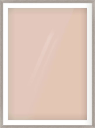 Grey Flat Frame for 841 × 1189mm artwork, with Smooth White Single Mount
