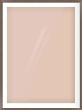 Dark Walnut Flat Frame for 841 × 1189mm artwork, with Smooth White Single Mount