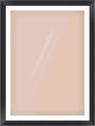 Black Scoop Frame for 841 × 1189mm artwork, with Smooth White Single Mount