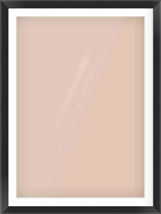 Black Flat Frame for 841 × 1189mm artwork, with Smooth White Single Mount