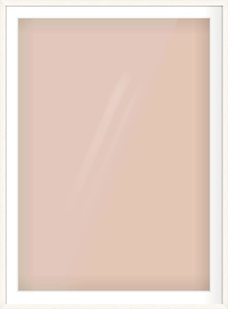 Ivory Flat Frame for 841 × 1189mm artwork, with Smooth White Single Mount