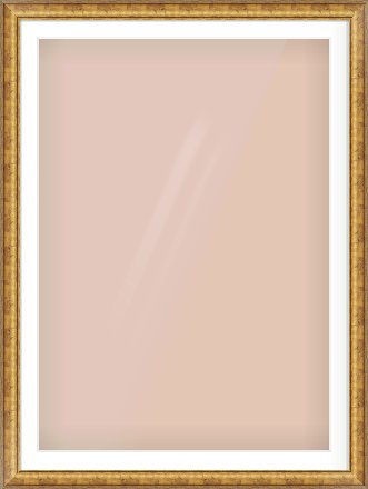 Gold Dome Frame for 841 × 1189mm artwork, with Smooth White Single Mount
