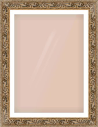 Gold Spoon Frame for 841 × 1189mm artwork, with Smooth White Single Mount