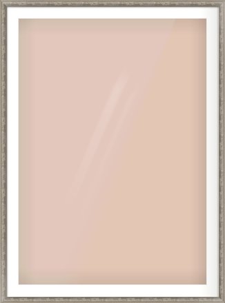 Silver Dome Frame for 841 × 1189mm artwork, with Smooth White Single Mount