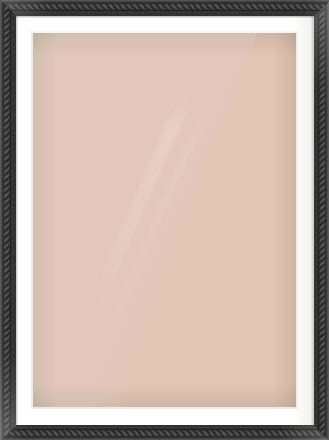 Black/Gold Dome Frame for 841 × 1189mm artwork, with Smooth White Single Mount