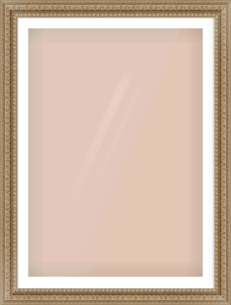 Gold Reverse Frame for 841 × 1189mm artwork, with Smooth White Single Mount