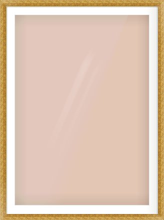Gold Spoon Frame for 841 × 1189mm artwork, with Smooth White Single Mount