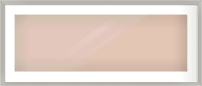Grey Flat Frame for 90 × 30cm artwork, with Smooth White Single Mount