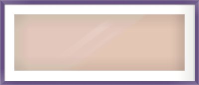 Purple Paint Flat Frame for 90 × 30cm artwork, with Smooth White Single Mount