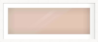 White Flat Frame for 90 × 30cm artwork, with Smooth White Single Mount