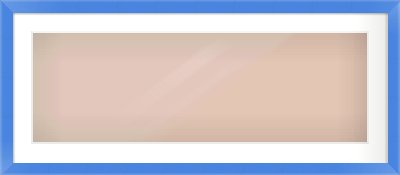 Light Blue Paint Flat Frame for 90 × 30cm artwork, with Smooth White Single Mount