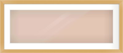 Matte Gold Flat Frame for 90 × 30cm artwork, with Smooth White Single Mount