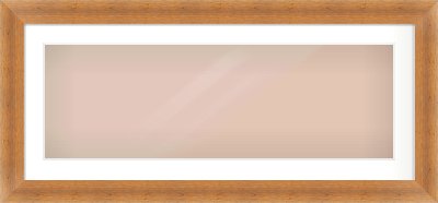 Antique Pine Flat Frame for 90 × 30cm artwork, with Smooth White Single Mount