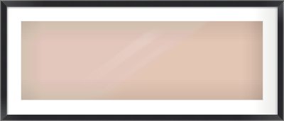 Black/Silver Flat Frame for 90 × 30cm artwork, with Smooth White Single Mount
