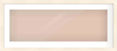 Natural Wood Flat Frame for 900 × 300mm artwork, with Smooth White Single Mount
