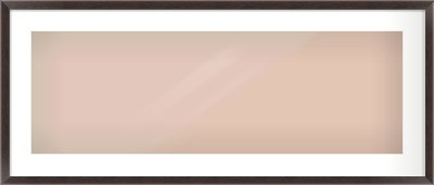 Brown Flat Frame for 90 × 30cm artwork, with Smooth White Single Mount