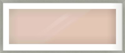 Pale Grey Flat Frame for 90 × 30cm artwork, with Smooth White Single Mount