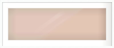 White Flat Frame for 90 × 30cm artwork, with Smooth White Single Mount