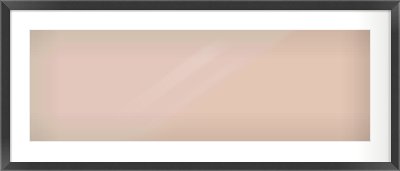 Black Flat Frame for 90 × 30cm artwork, with Smooth White Single Mount