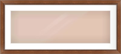 Brown Flat Frame for 90 × 30cm artwork, with Smooth White Single Mount