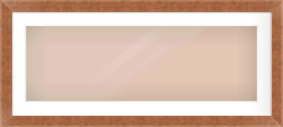 Bronze Flat Frame for 90 × 30cm artwork, with Smooth White Single Mount