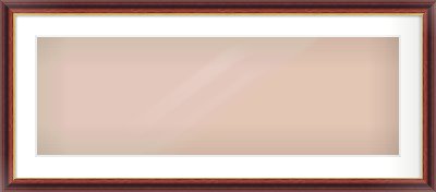 Brown Reverse Frame for 90 × 30cm artwork, with Smooth White Single Mount