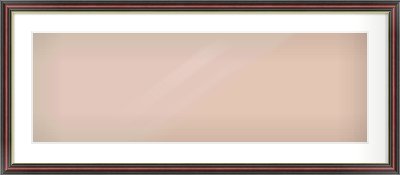 Brown Reverse Frame for 90 × 30cm artwork, with Smooth White Single Mount