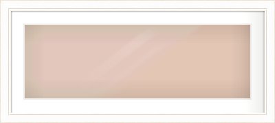 White / Natural Scoop Frame for 90 × 30cm artwork, with Smooth White Single Mount