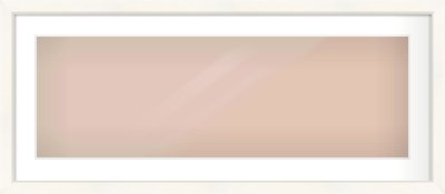 Cream Flat Frame for 90 × 30cm artwork, with Smooth White Single Mount