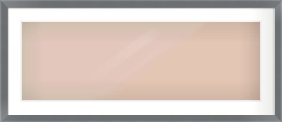 Grey Flat Frame for 90 × 30cm artwork, with Smooth White Single Mount