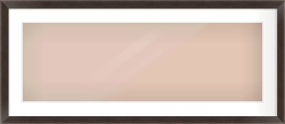 Brown Bevel Frame for 90 × 30cm artwork, with Smooth White Single Mount