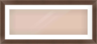Brown Flat Frame for 90 × 30cm artwork, with Smooth White Single Mount