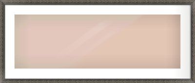 Black Scoop Frame for 90 × 30cm artwork, with Smooth White Single Mount