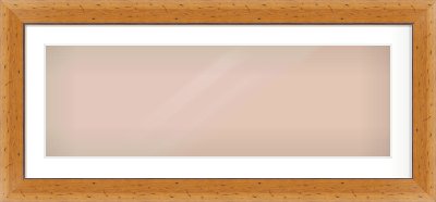 Distressed Pine Reverse Frame for 900 × 300mm artwork, with Smooth White Single Mount