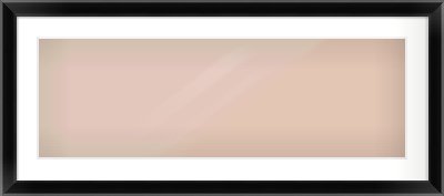Black Cushion Frame for 90 × 30cm artwork, with Smooth White Single Mount