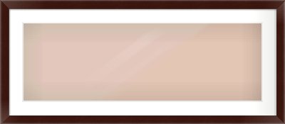Brown Flat Frame for 90 × 30cm artwork, with Smooth White Single Mount
