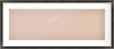Black & Champagne Silver Reverse Frame for 90 × 30cm artwork, with Smooth White Single Mount