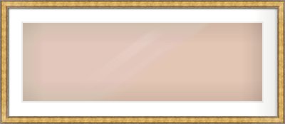 Gold Spoon Frame for 90 × 30cm artwork, with Smooth White Single Mount