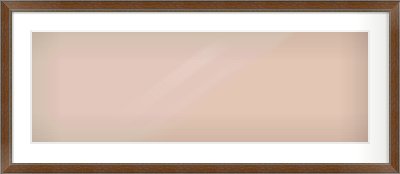 Walnut / Pewter Reverse Frame for 90 × 30cm artwork, with Smooth White Single Mount