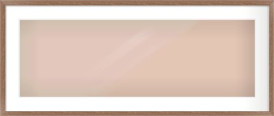 Walnut Flat Frame for 90 × 30cm artwork, with Smooth White Single Mount