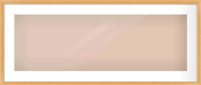 Oak Veneer Flat Frame for 90 × 30cm artwork, with Smooth White Single Mount