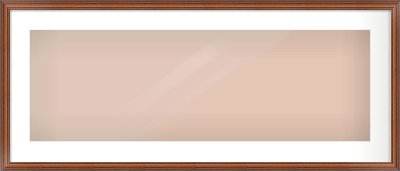 Brown Cushion Frame for 90 × 30cm artwork, with Smooth White Single Mount