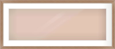 Walnut Flat Frame for 90 × 30cm artwork, with Smooth White Single Mount