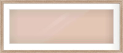 Light Walnut Flat Frame for 90 × 30cm artwork, with Smooth White Single Mount