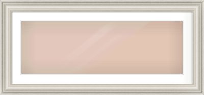 Silver Scoop Frame for 900 × 300mm artwork, with Smooth White Single Mount